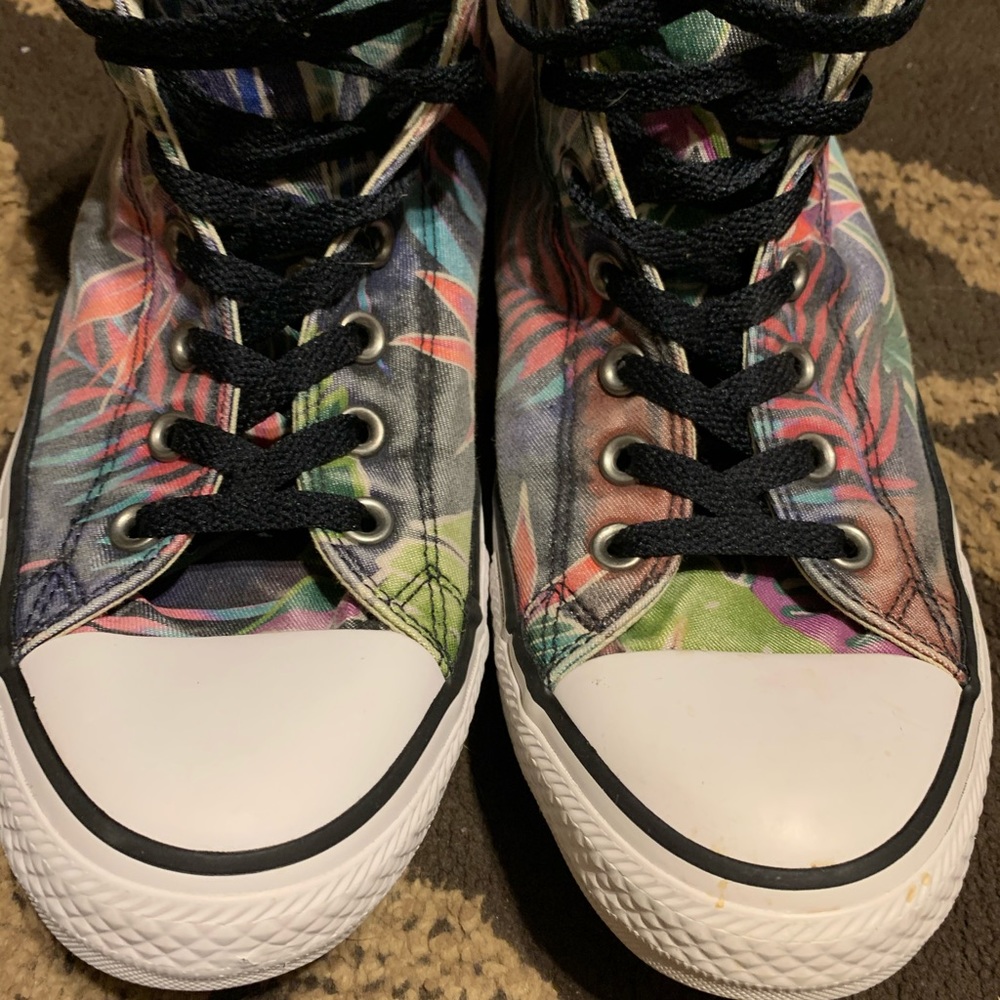 Neon Jungle Converse High-tops; size 12 - Picture 2 of 6